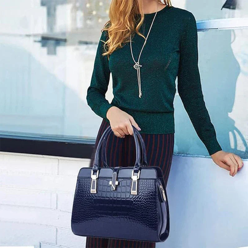 CROCO GLAM HANDBAG