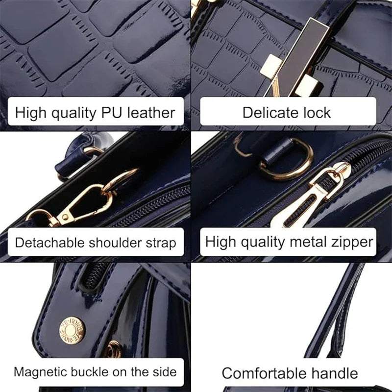 CROCO GLAM HANDBAG